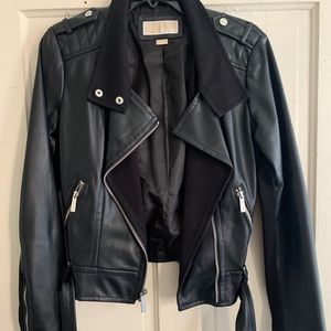 Michael Kors Leather Moto Jacket